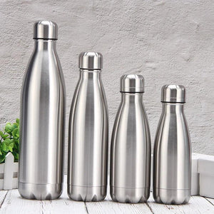 Stainless Steel Water Bottle: 1 Liter, Free Shipping – Sport & Travel Hydration (500ml, 750ml, 1000ml)