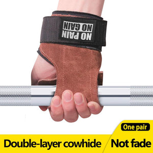 Cowhide Gym Gloves: Anti-Skid Lifting Pads for Weightlifting, CrossFit, and Palm Protection