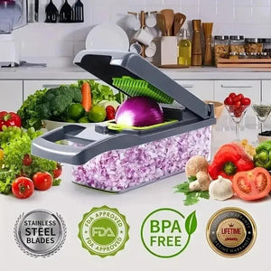 🍅 14/16 in 1 Multifunctional Vegetable Chopper | Food Grater, Slicer & Dicer | Handle Kitchen Tool for Easy Meal Prep