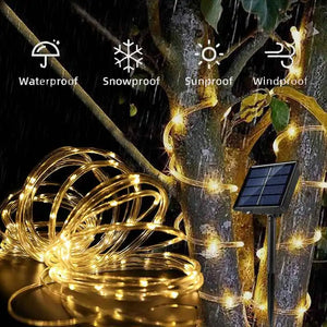 ✨ Solar String Light Outdoor Tube Rope Lights | Waterproof LED for Garden & Party Decor | Flexible & Durable Lighting