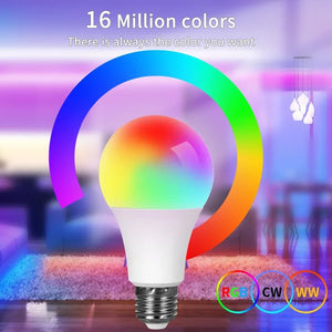 💡 Tuya LED Smart Light Bulbs | RGB + White | 9W Bluetooth Smart Lamp for Home | Remote Control & Group Control | E27