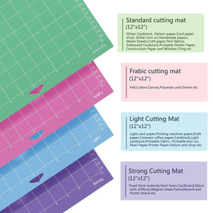 🔪 Cutting Mat for Cricut | 12x12 StandardGrip, LightGrip, StrongGrip, FabricGrip | Compatible with Cricut Explore Air 2/Air/One, Vari 🎨