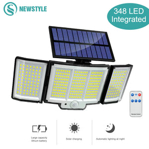 🌞 Solar Light Outdoor | 328/348 LED Super Bright Motion Sensor | IP65 Waterproof with 3 Lighting Modes for Garden, Wall & Patio