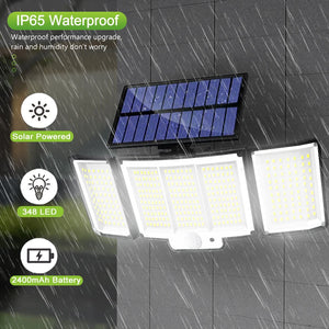 🌞 Solar Light Outdoor | 328/348 LED Super Bright Motion Sensor | IP65 Waterproof with 3 Lighting Modes for Garden, Wall & Patio