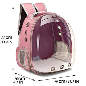 Transparent Capsule Pet Carrier Backpack – Breathable and Secure for Small Animals